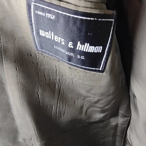 Walters and Hilman Southampton Olive Green Suit Jacket Size 43R - Picture 9 of 11